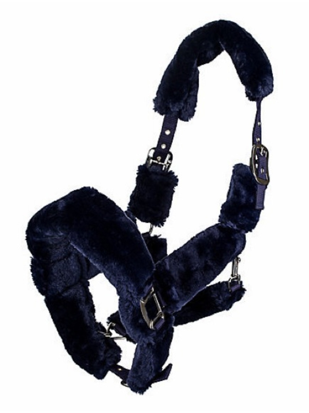 Fleece Padded Comfort Nylon Blue Halter For Horse